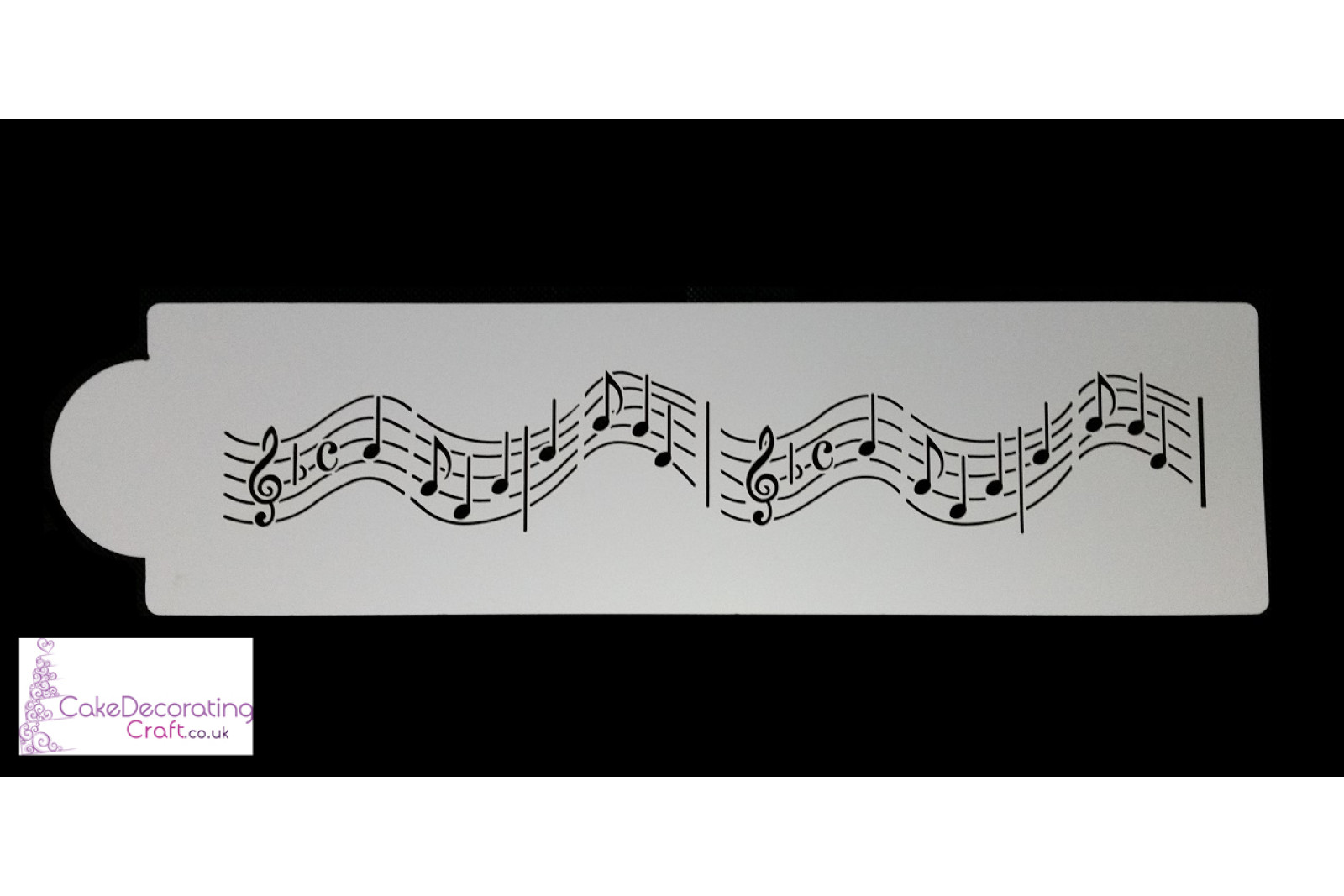 Musical Strip Stencil | Air Brush Stenciling | Cake and Cupcake Decorating Craft Tool | Great Christmas Bake Off