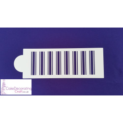 Dual Stripe Long Stencil | Air Brush Stenciling | Cake and Cupcake Decorating Craft Tool | Great Christmas Bake Off